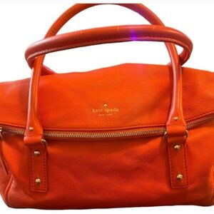 kATE SPADE NY Leslie Cobble leather Red Leather Satchel
